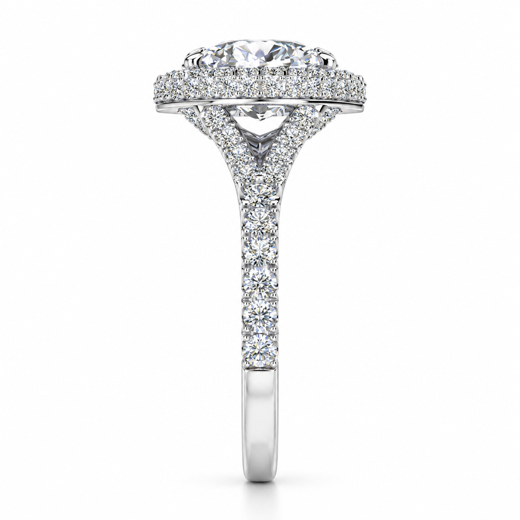 Alana engagement ring - white gold side view