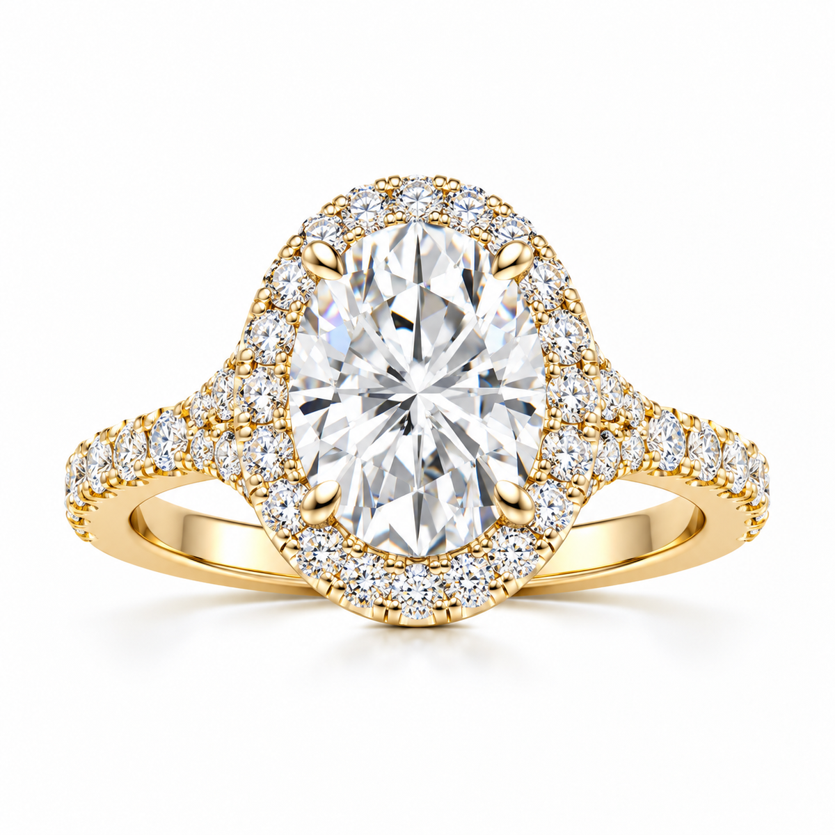 Alana engagement ring - yellow gold front view