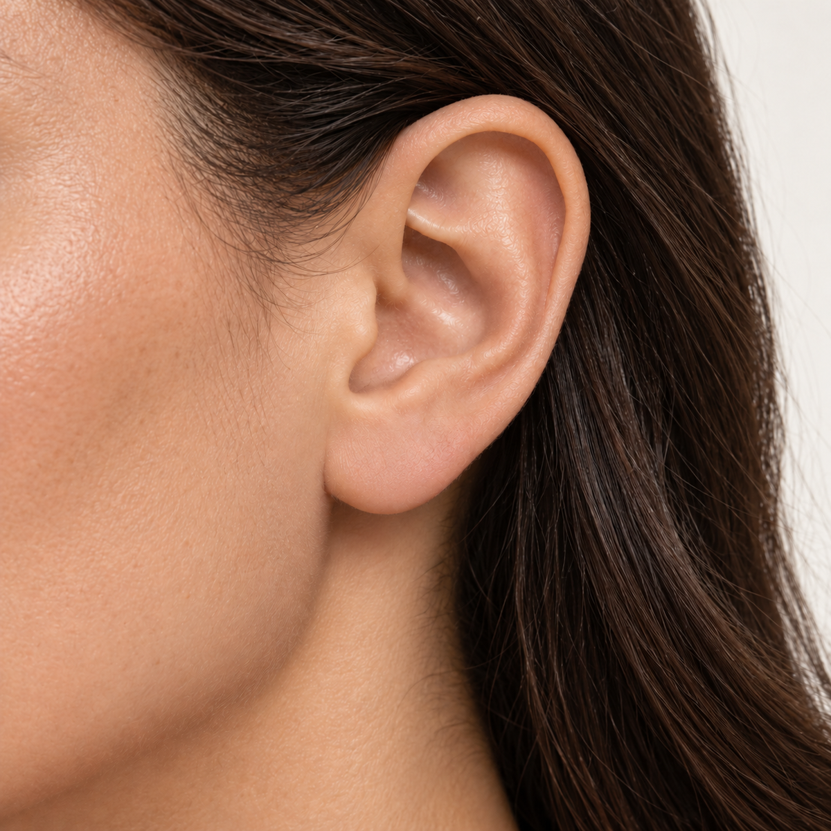 Ear wearing your selected diamond stud