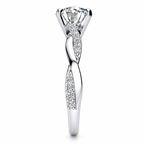 Alexia Lab Grown Diamond Ring — white gold — end view