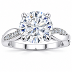 Alexia Lab Grown Diamond Ring — white gold — front view