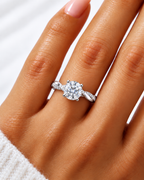 Alexia Lab Grown Diamond Ring — white gold — hand view