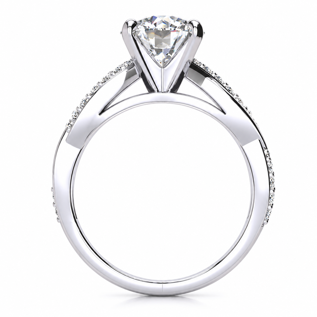 Alexia Lab Grown Diamond Ring — white gold — profile view
