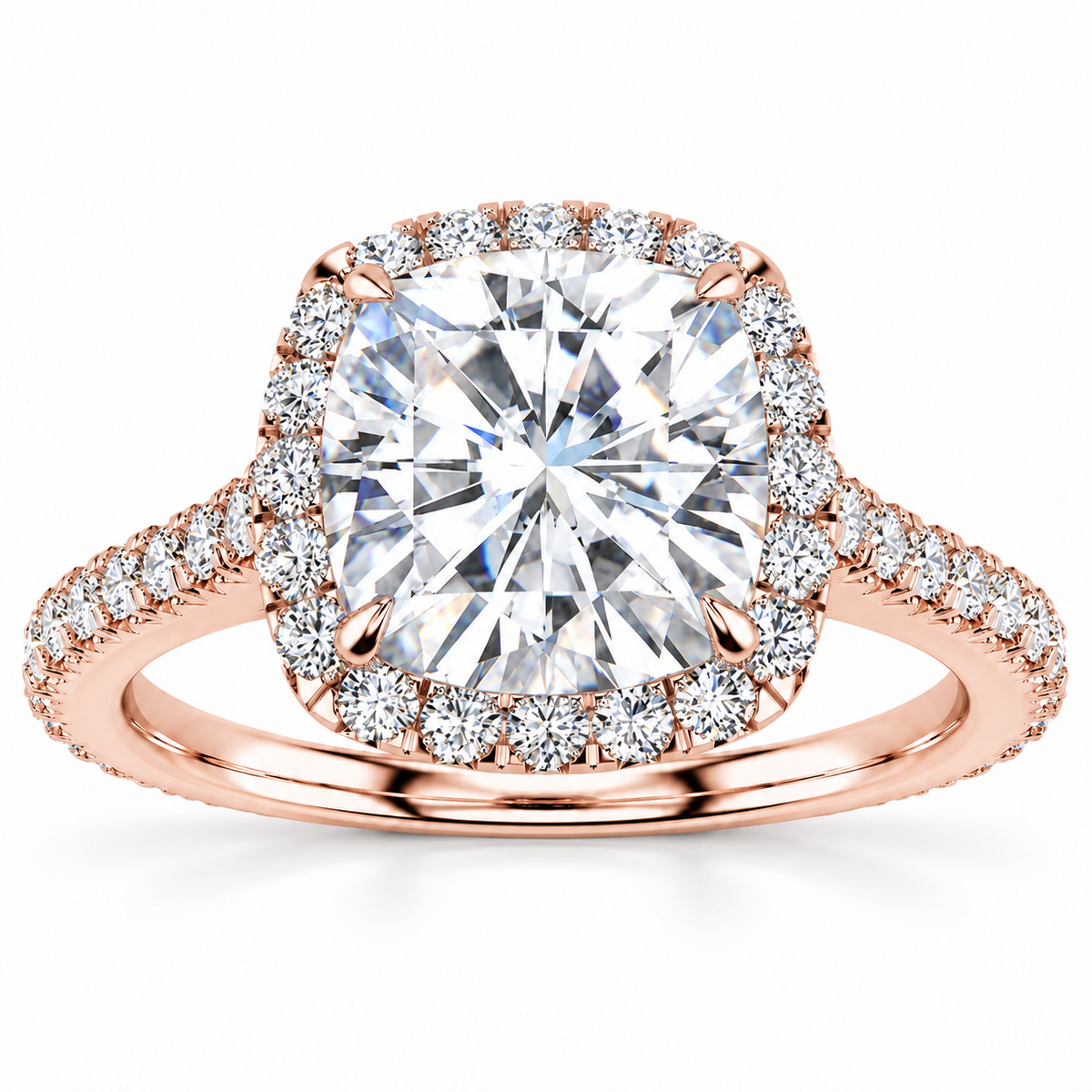 Ali Lab Grown Diamond Ring — rose gold — front view