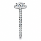 Ali Lab Grown Diamond Ring — white gold — end view