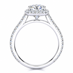 Ali Lab Grown Diamond Ring — white gold — profile view