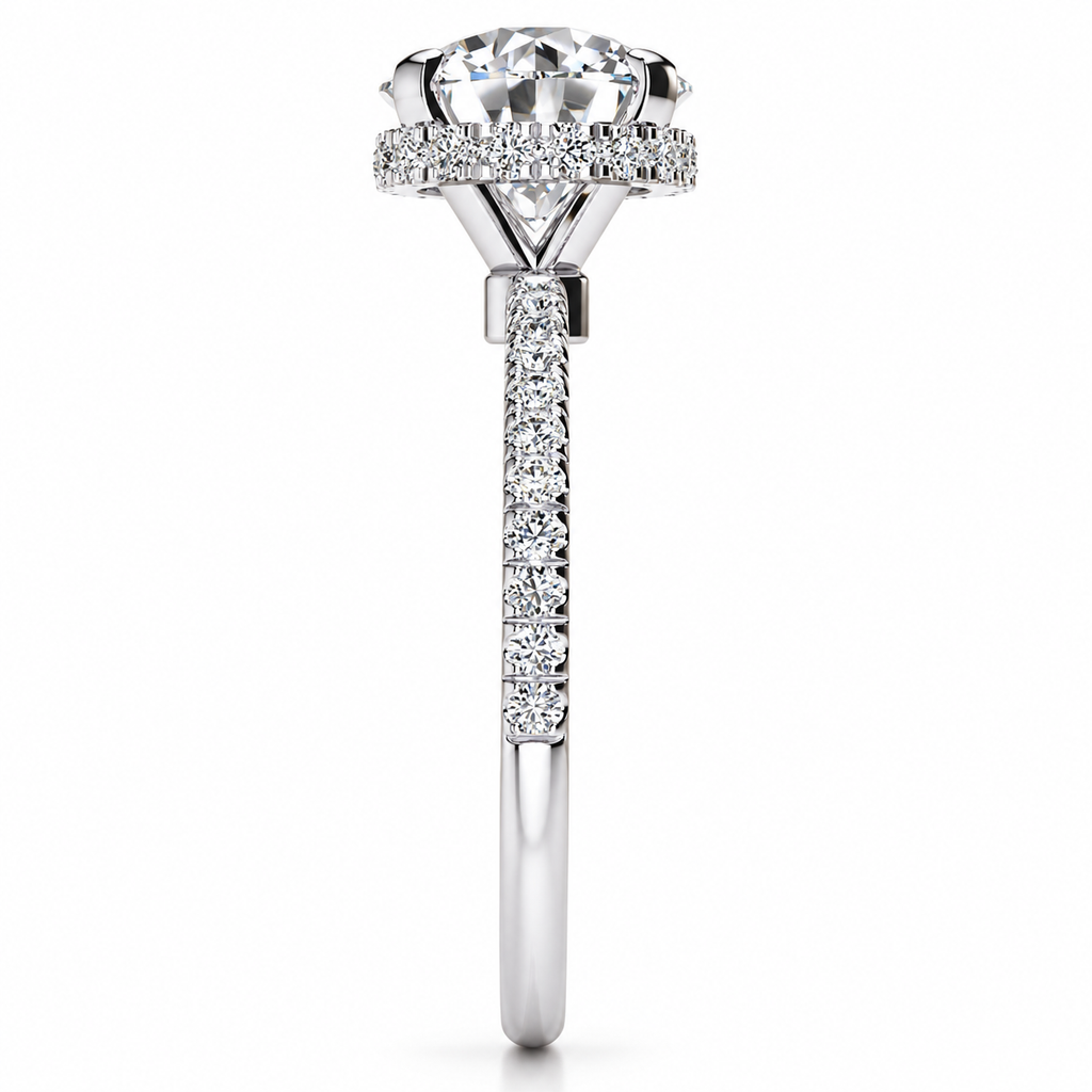 Aliana Lab Grown Diamond Ring — white gold — end view