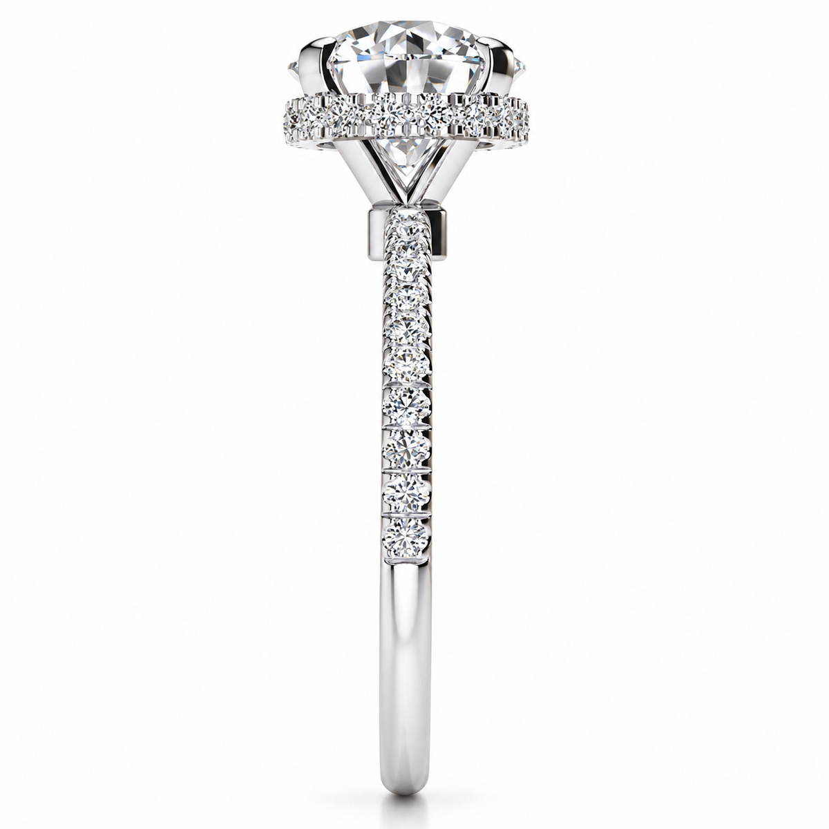 Aliana Lab Grown Diamond Ring — white gold — end view