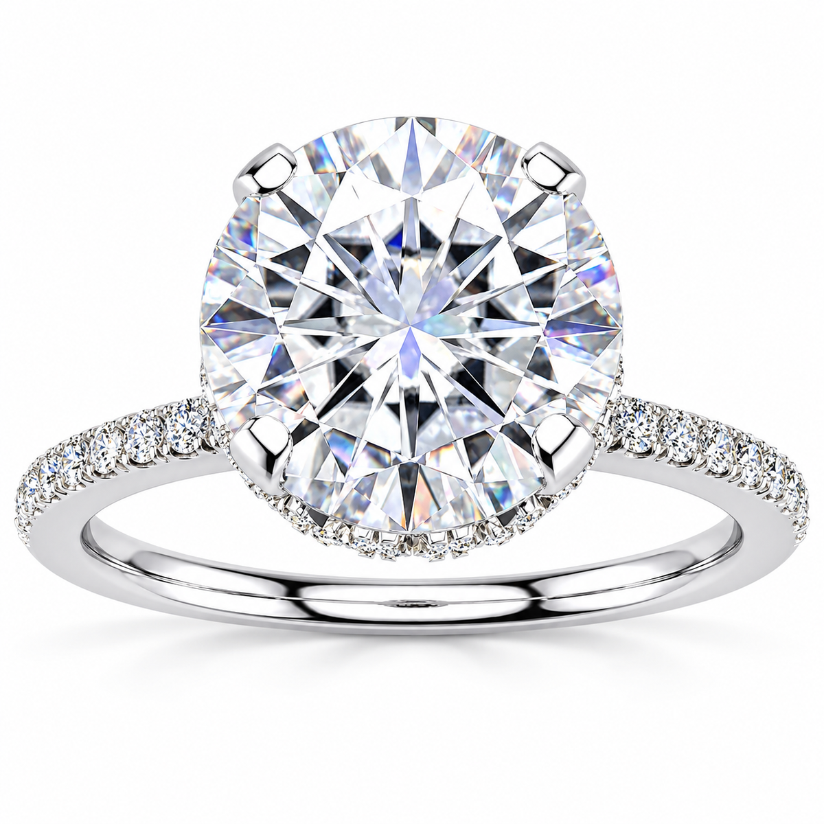 Aliana Lab Grown Diamond Ring — white gold — front view