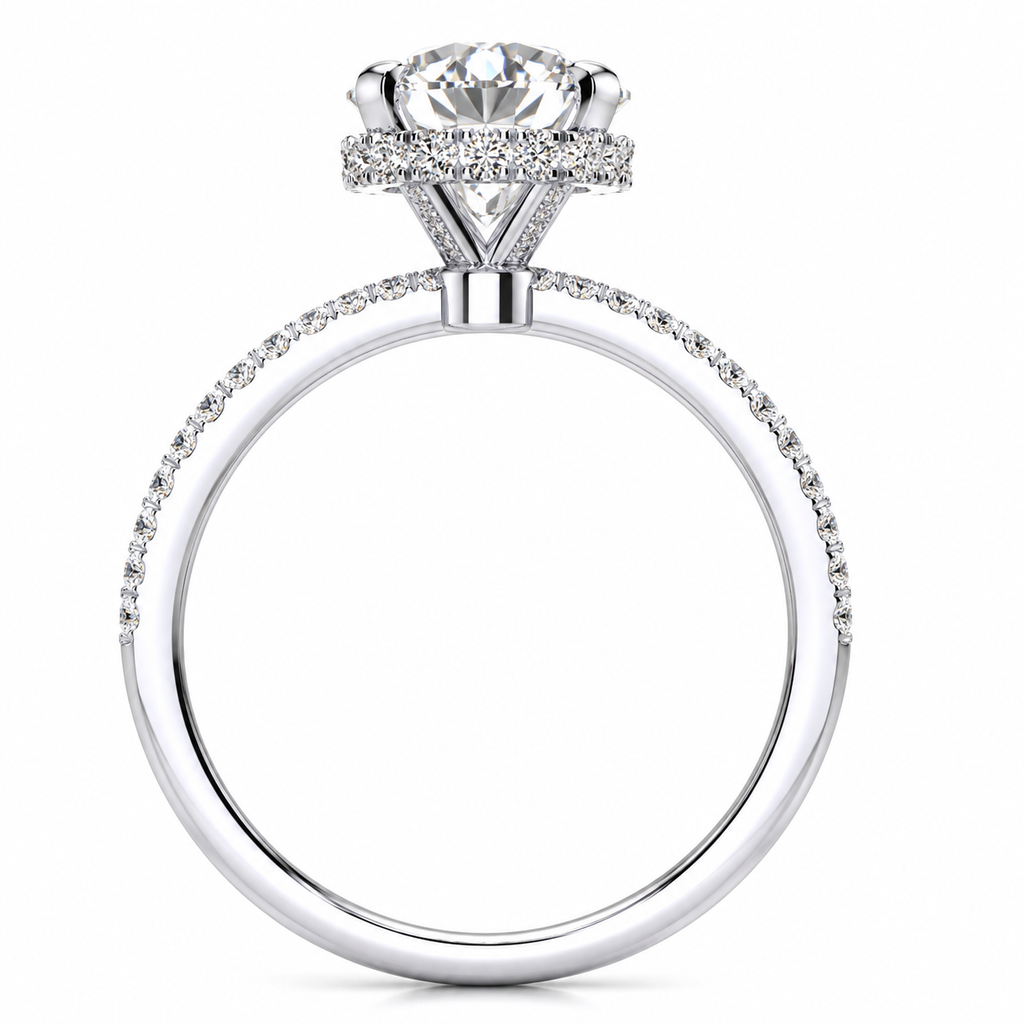 Aliana Lab Grown Diamond Ring — white gold — side profile
