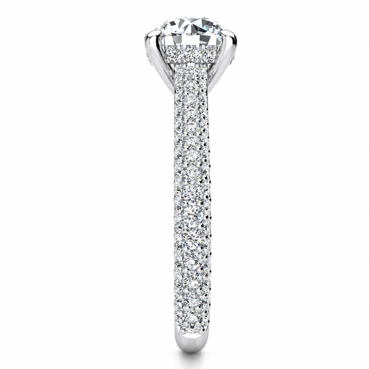 Alicia Lab Grown Diamond Ring — white gold — end view