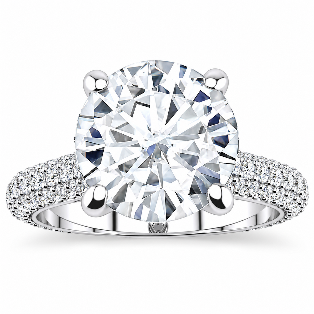 Alicia Lab Grown Diamond Ring — white gold — front view