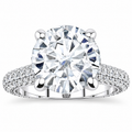 Alicia Lab Grown Diamond Ring — white gold — front view