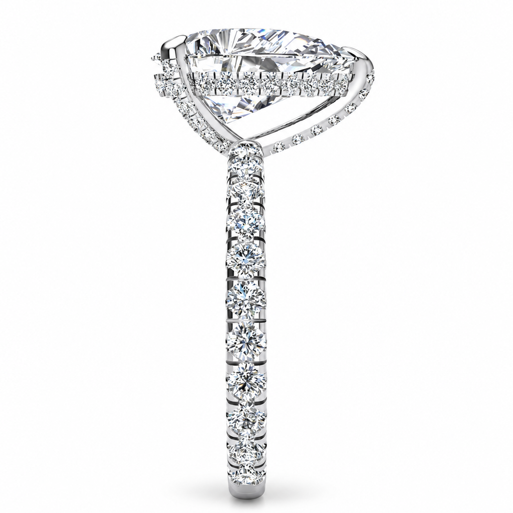 Alisha Lab Grown Diamond Ring — white gold — end view