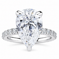Alisha Lab Grown Diamond Ring — white gold — front view