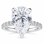 Alisha Lab Grown Diamond Ring — white gold — front view