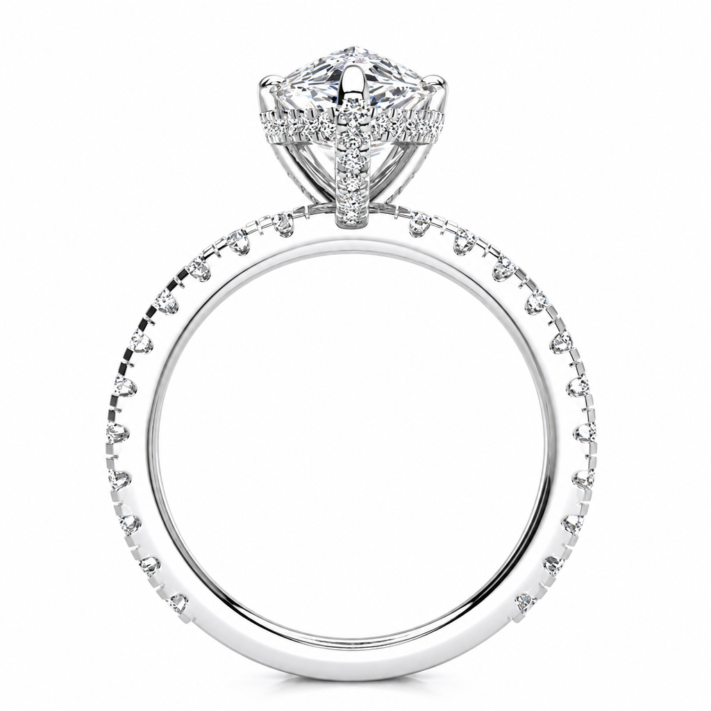 Alisha Lab Grown Diamond Ring — white gold — side view