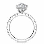 Alisha Lab Grown Diamond Ring — white gold — side view