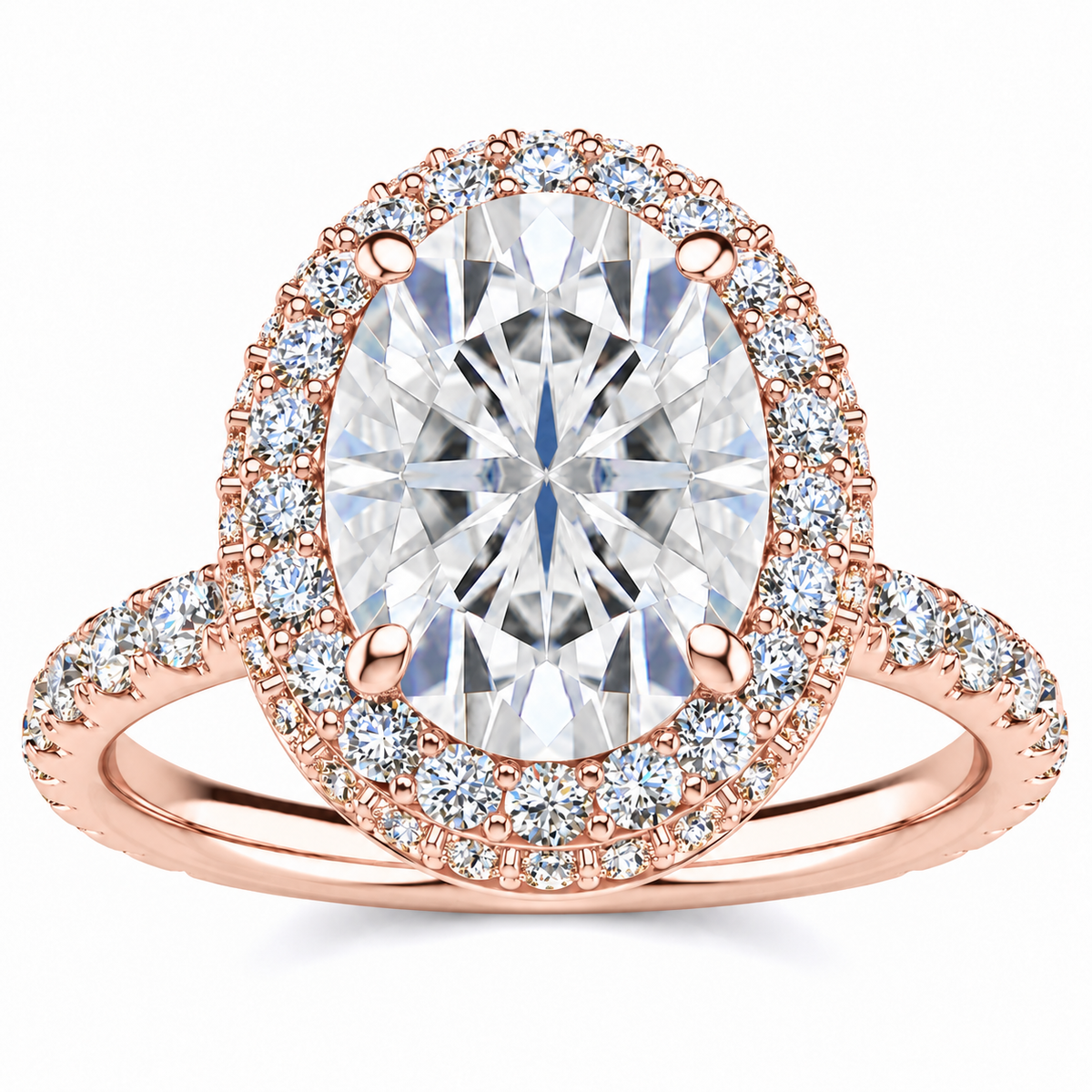 Alora Lab Grown Diamond Ring — rose gold — front view