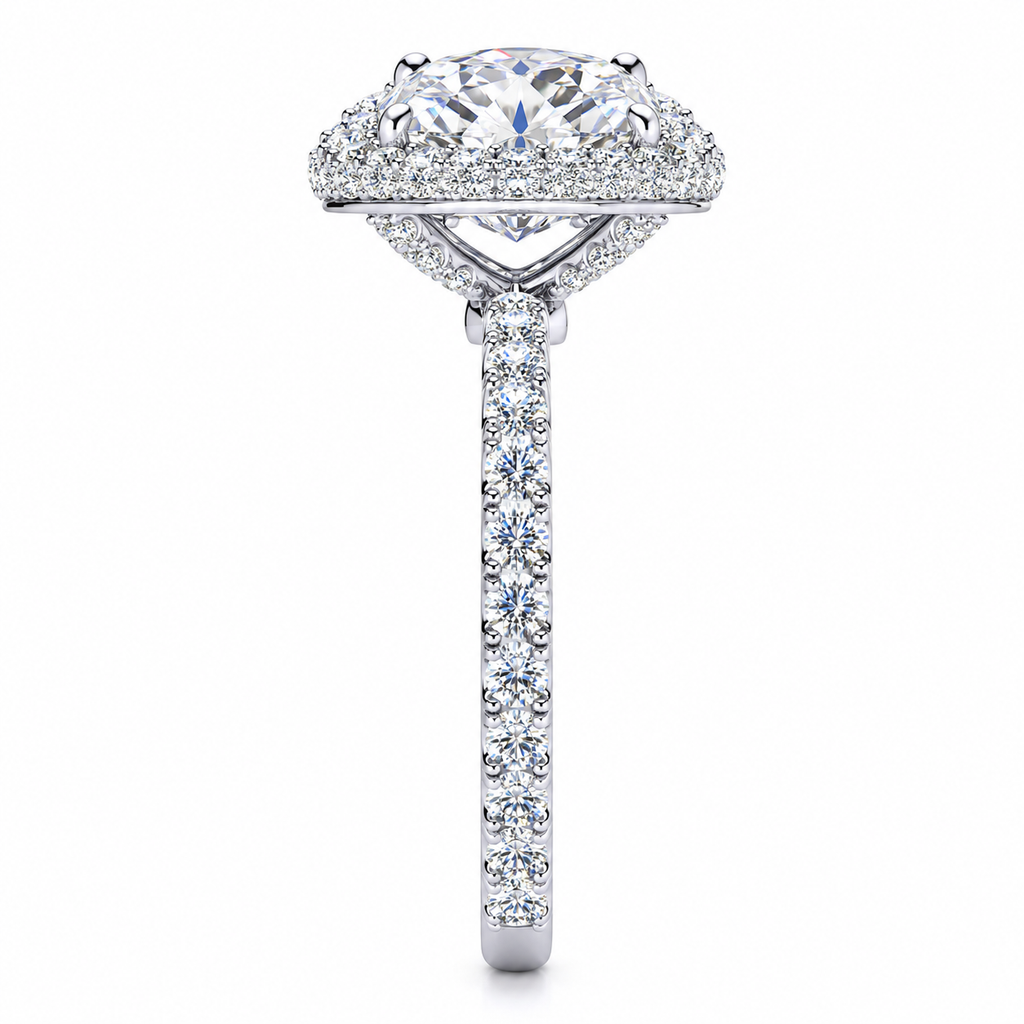 Alora Lab Grown Diamond Ring — white gold — end view