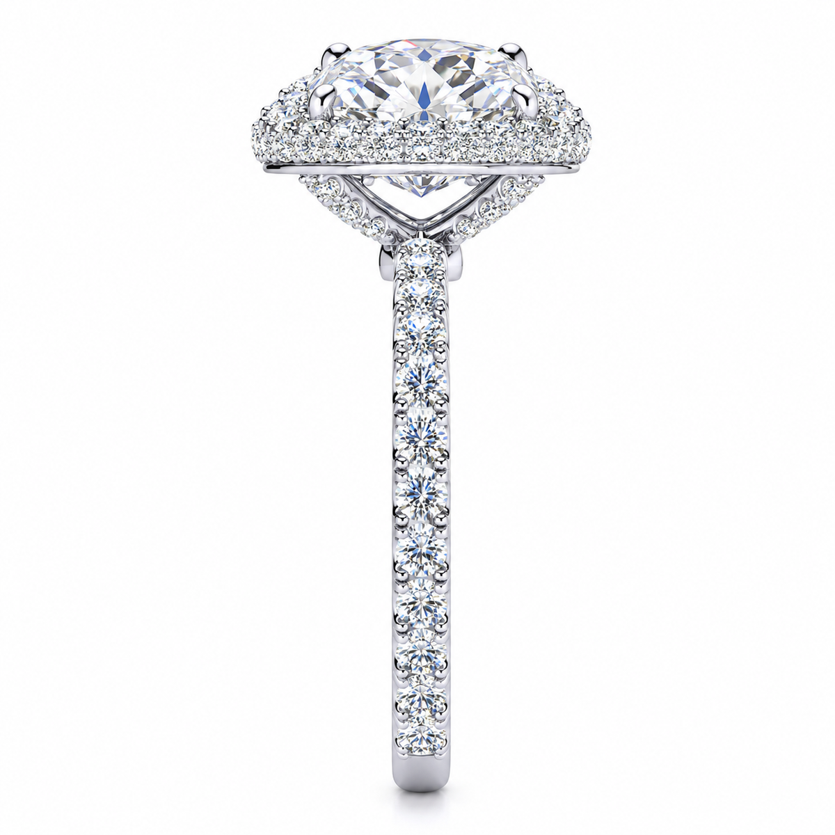 Alora Lab Grown Diamond Ring — white gold — end view