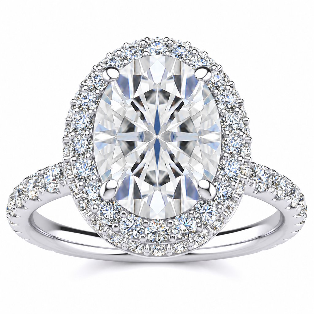 Alora Lab Grown Diamond Ring — white gold — front view
