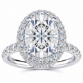 Alora Lab Grown Diamond Ring — white gold — front view
