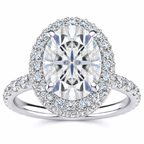 Alora Lab Grown Diamond Ring — white gold — front view