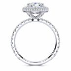 Alora Lab Grown Diamond Ring — white gold — side profile