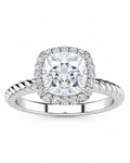 Alyssa engagement ring - white gold front view