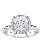 Alyssa engagement ring - white gold front view