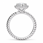 Alyssa engagement ring - white gold profile view
