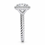 Alyssa engagement ring - white gold side view