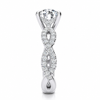 Amara Lab Grown Diamond Ring — white gold — end view