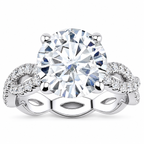 Amara Lab Grown Diamond Ring — white gold — front view