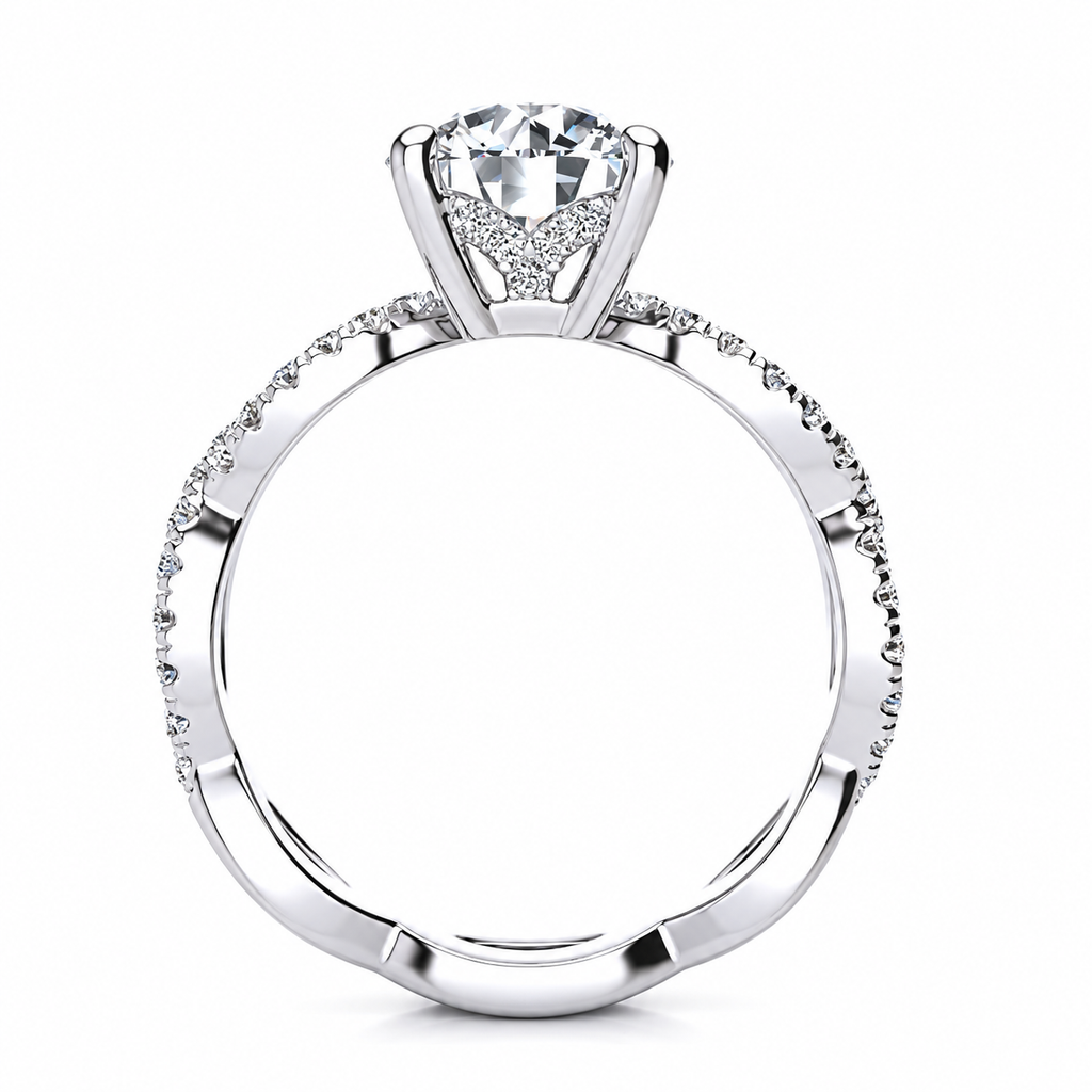Amara Lab Grown Diamond Ring — white gold — side view