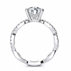 Amara Lab Grown Diamond Ring — white gold — side view