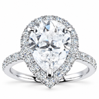 Aminah Lab Grown Diamond Ring — white gold — front view