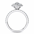 Aminah Lab Grown Diamond Ring — white gold — side view