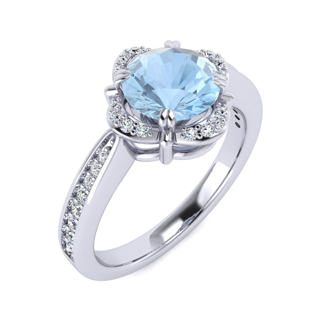 Luna Aquamarine Ring