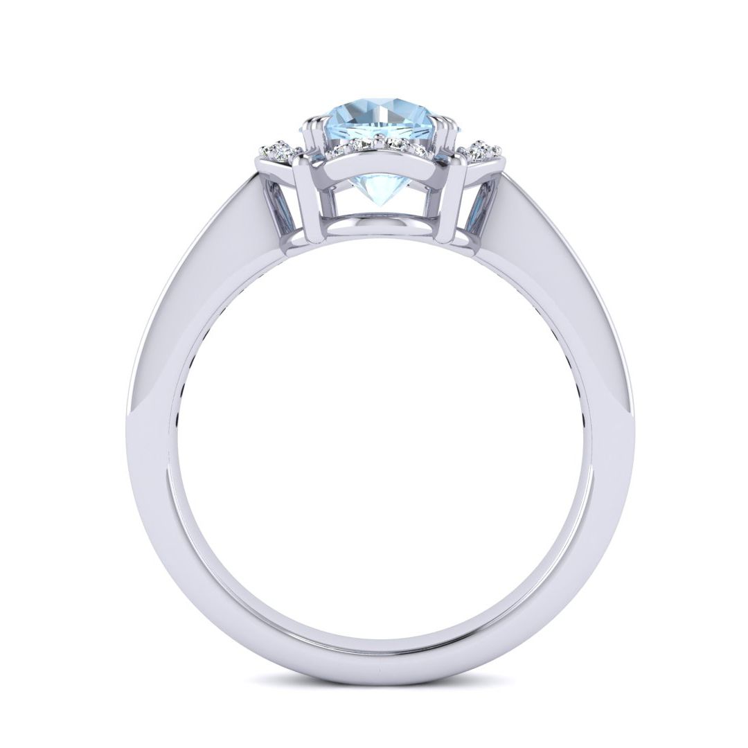 Luna Aquamarine Ring