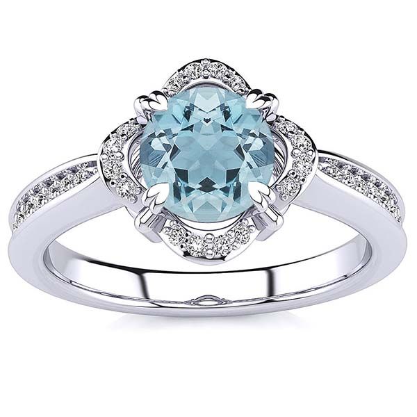 Luna Aquamarine Ring