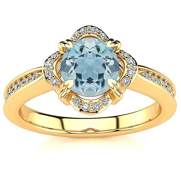 Luna Aquamarine Ring