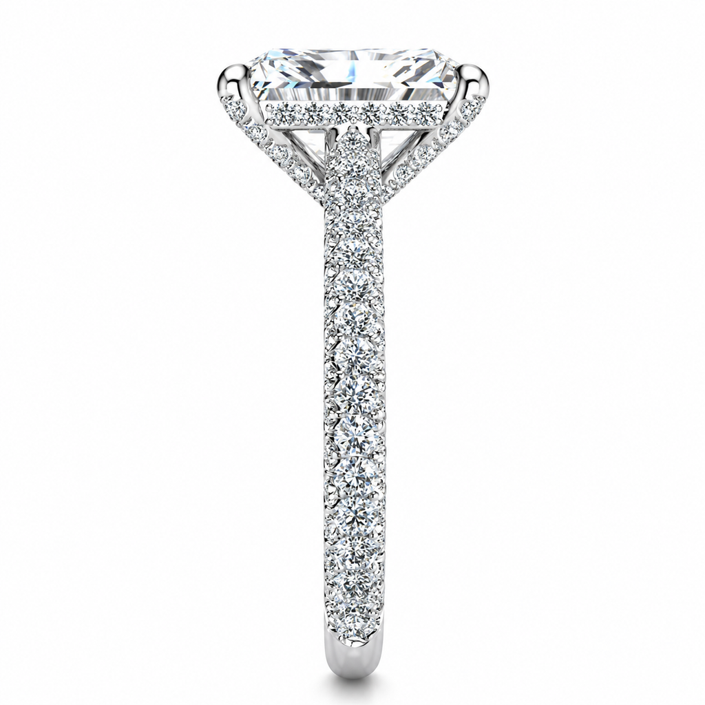 Ariana Lab Grown Diamond Ring — white gold — end view