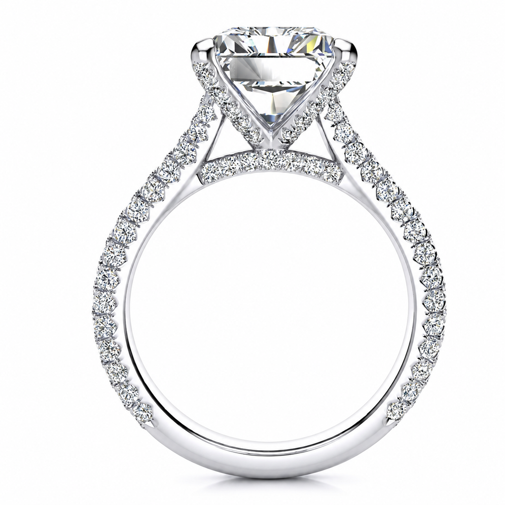 Ariana Lab Grown Diamond Ring — white gold — side view