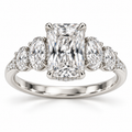 Aurelia Lab Grown Diamond Ring — white gold — front view