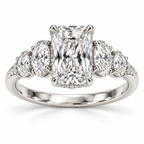 Aurelia Lab Grown Diamond Ring — white gold — front view