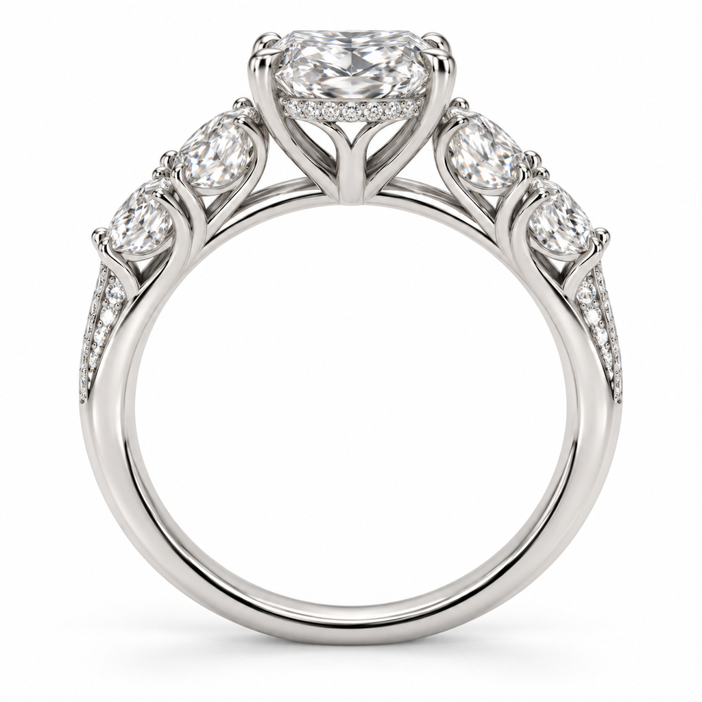 Aurelia Lab Grown Diamond Ring — white gold — side view