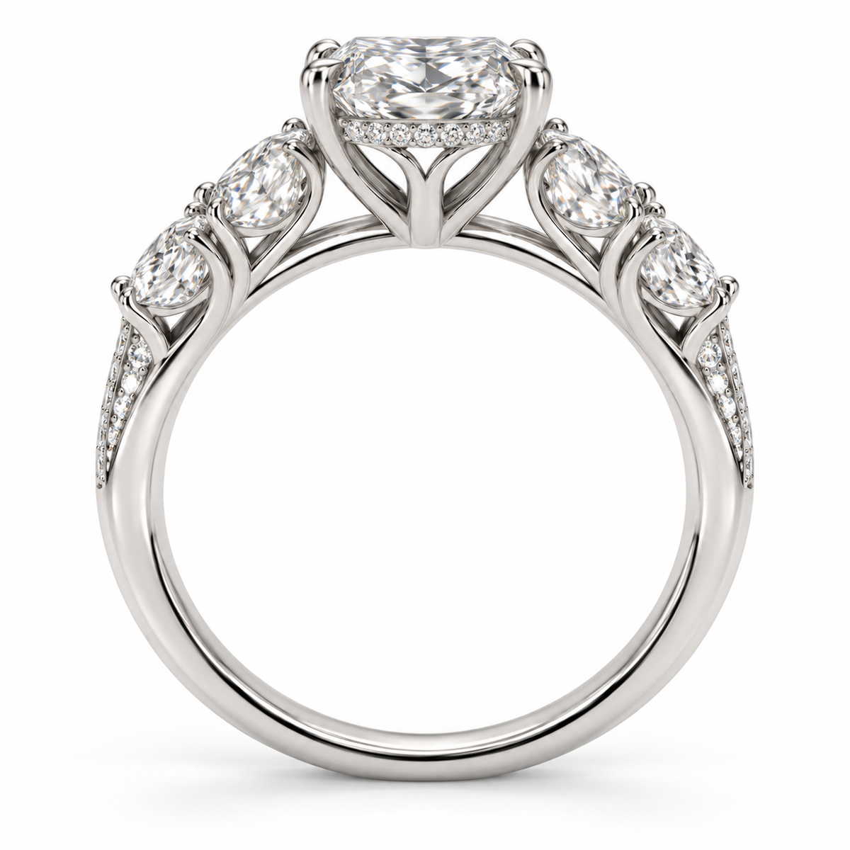 Aurelia Lab Grown Diamond Ring — white gold — side view