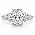Aurelia Lab Grown Diamond Ring — white gold — top view
